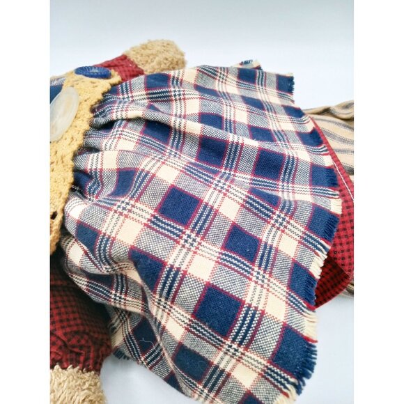 Artisan Teddy Bear Handmade Plush Stuffed Animal 12 Inch Dress Bloomers Apron - Picture 15 of 16